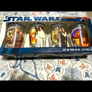 Star Wars Collector Glasses Cup Retro 4 Brand NEW